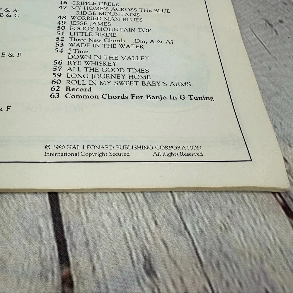 vintage banjo method hal leonard book 1 1980